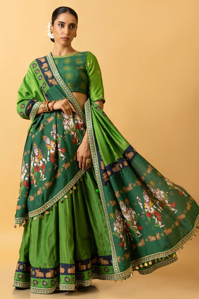 LASYA SHIV-PARVATI LEHENGA ( SET OF 3) | SHOBITAM