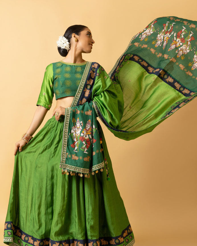 LASYA SHIV-PARVATI LEHENGA ( SET OF 3) | SHOBITAM