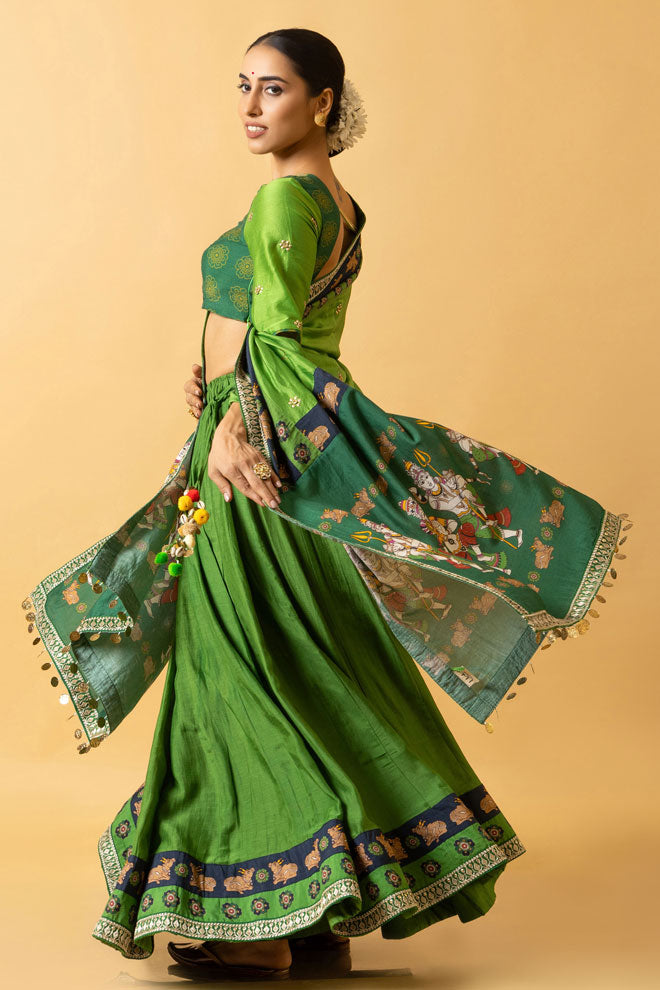 LASYA SHIV-PARVATI LEHENGA ( SET OF 3) | SHOBITAM