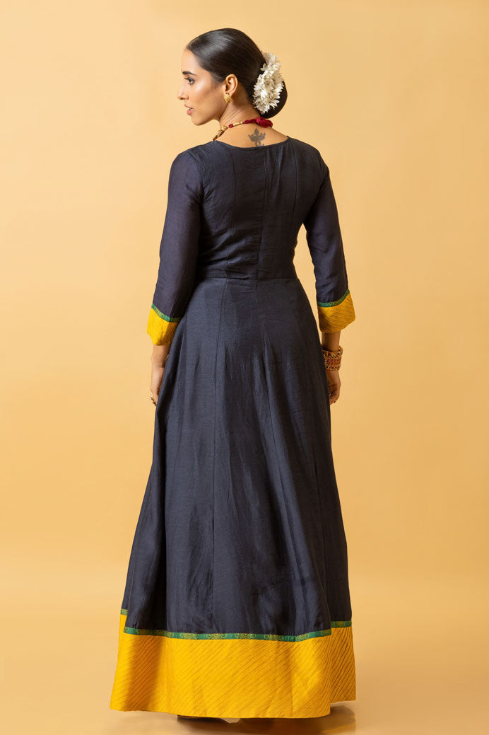 NEEL ANARKALI DRESS + LASYA SHIV-PARVATI DUPATTA ( SET OF 2) | SHOBITAM