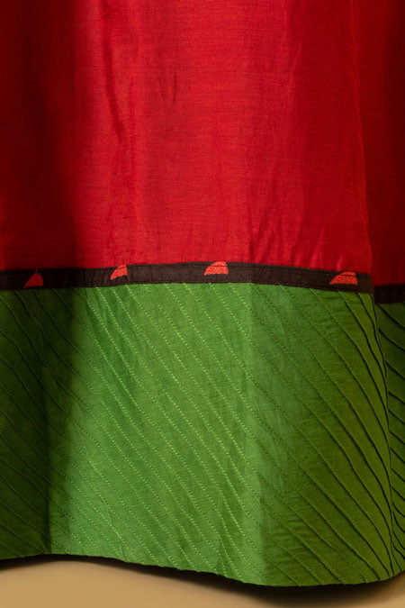 KUMKUM ANARKALI DRESS + NATYA GANAPATI DUPATTA ( SET OF 2) | SHOBITAM