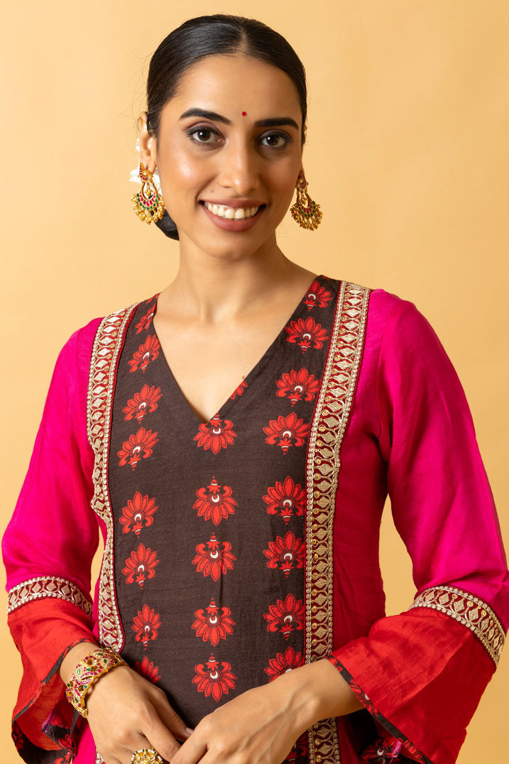 GULAL SHADED KAFTAN DRESS | SHOBITAM