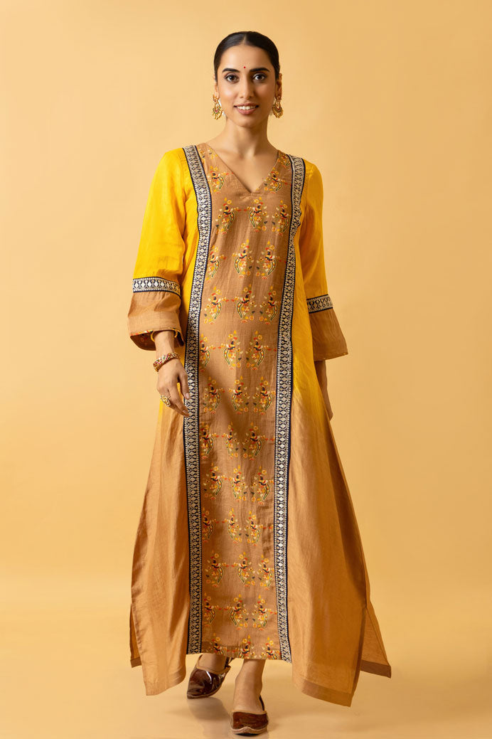 HALDI SHADED KAFTAN DRESS | SHOBITAM