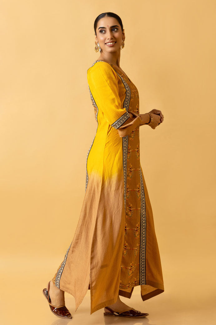 HALDI SHADED KAFTAN DRESS | SHOBITAM