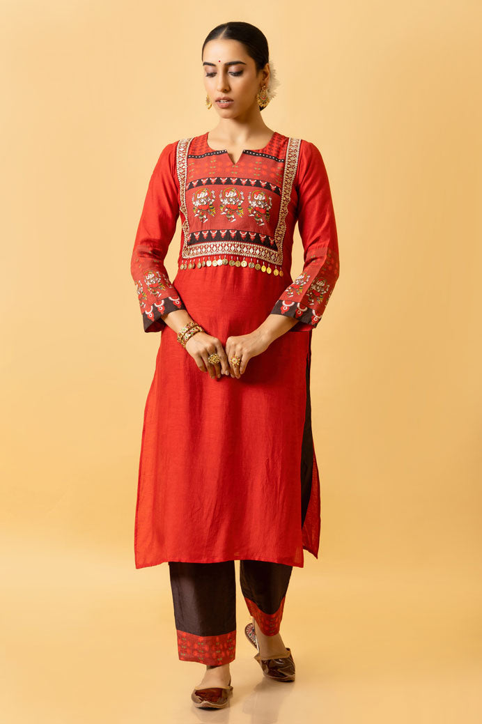 NATYA GANAPATI KURTA PANT SET | SHOBITAM