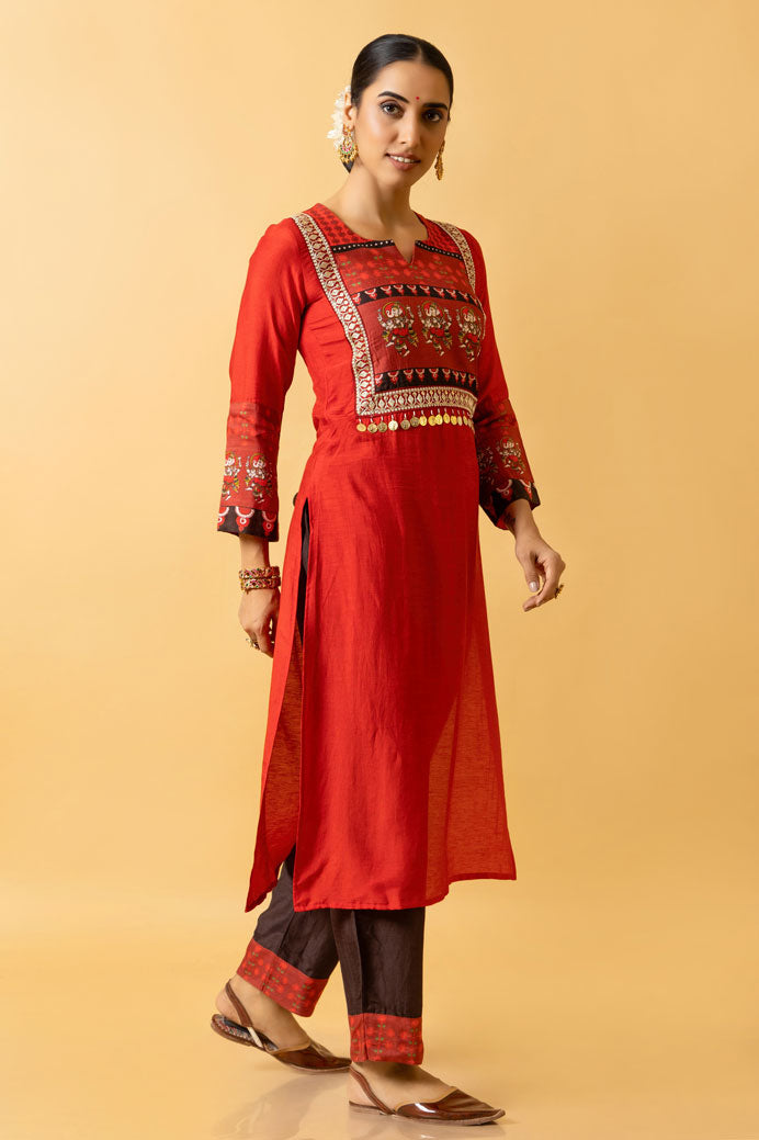 NATYA GANAPATI KURTA PANT SET | SHOBITAM