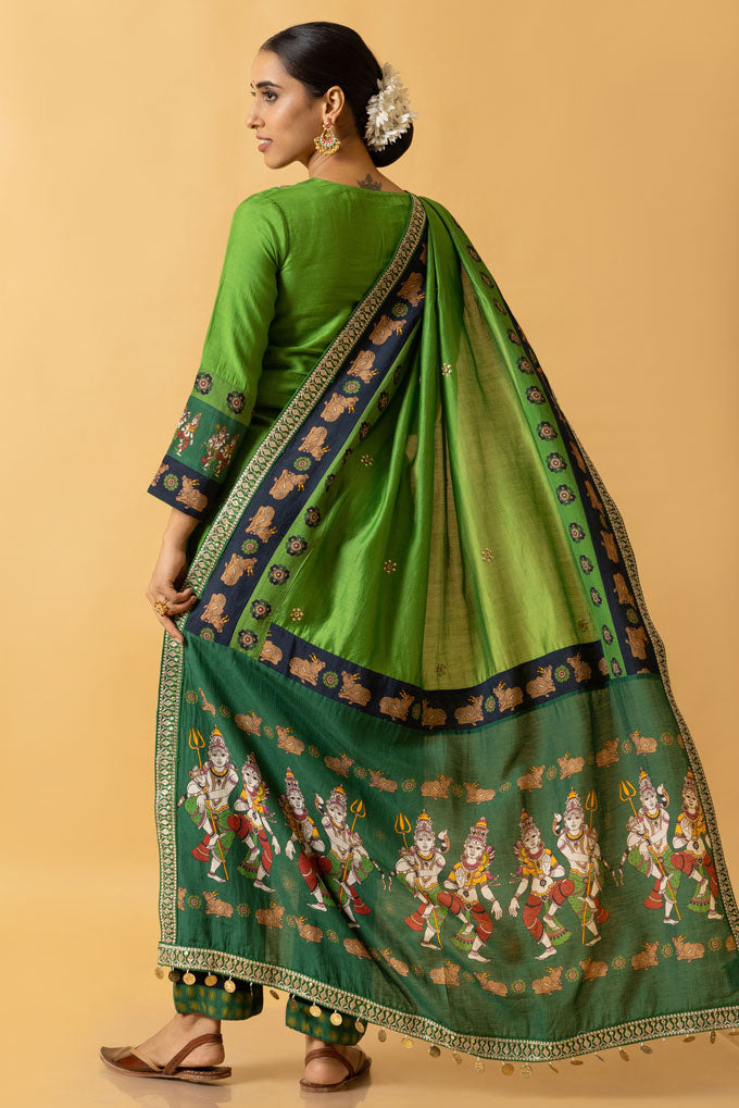 LASYA SHIV-PARVATI EMBROIDERED DUPATTA | SHOBITAM