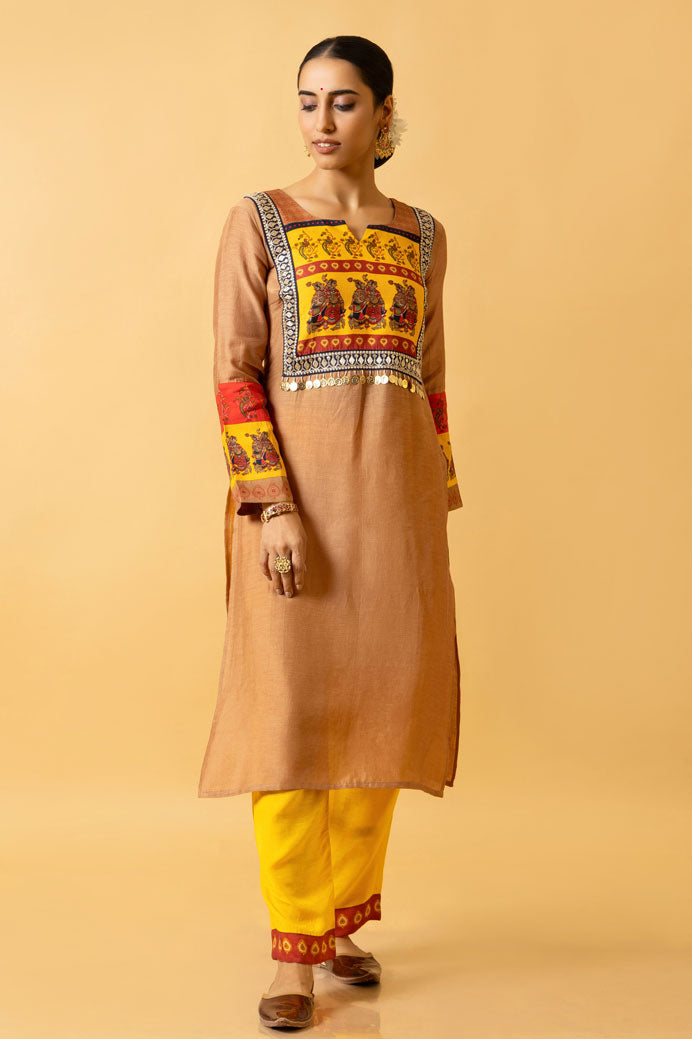 RAS LILA RADHA-KRISHNA KURTA PANT SET | SHOBITAM