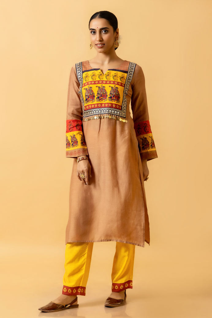 RAS LILA RADHA-KRISHNA KURTA PANT SET | SHOBITAM