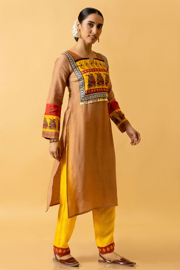 RAS LILA RADHA-KRISHNA KURTA PANT SET | SHOBITAM