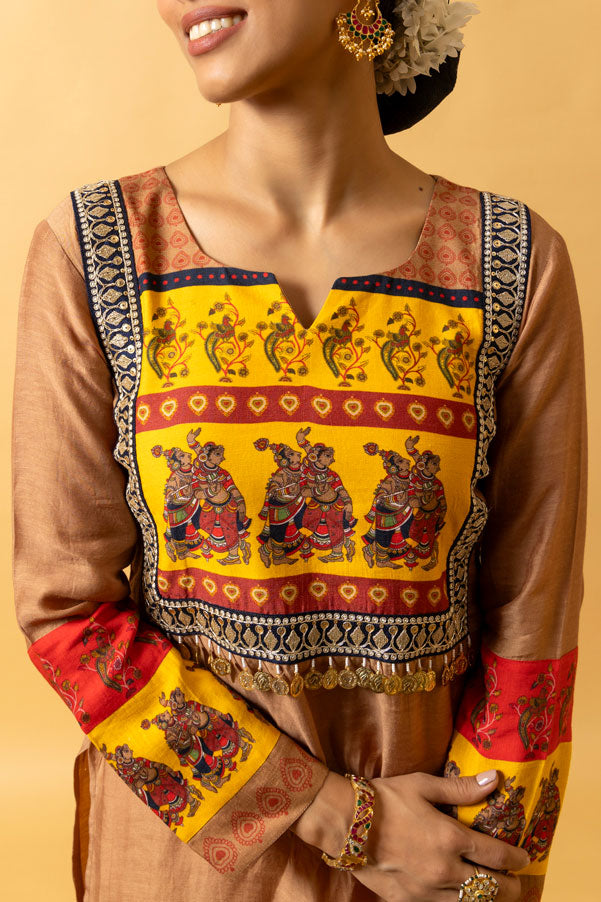 RAS LILA RADHA-KRISHNA KURTA PANT SET | SHOBITAM