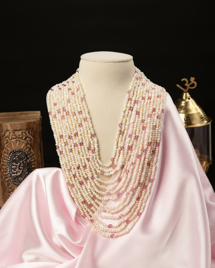 The Rosé Tourmaline Heirloom 13 Layer Mala | SHOBITAM