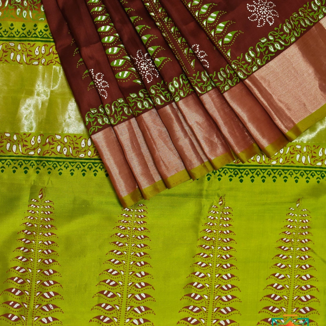 Uppada Silk Garnet Red Silver-zari Jugalbandhi Garnet Garden Saree | SHOBITAM