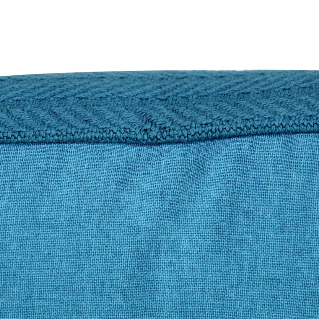Nilambari Cushion Covers Crystal Teal, 16" x 16", Pack of 2-SHOBITAM