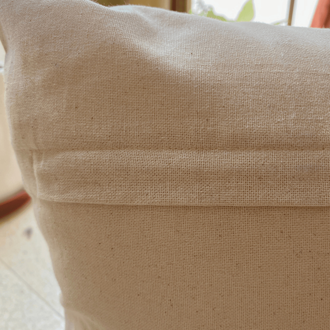 Minimial Beige Cushion Covers Stone Beige, 16" x 16", Pack of 2-SHOBITAM