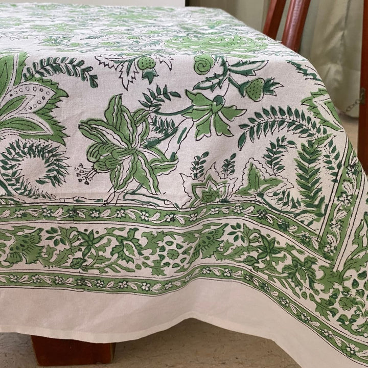 Vamika 6 Seater Dining Table Cover, 100% Cotton, 60" x 90" | SHOBITAM