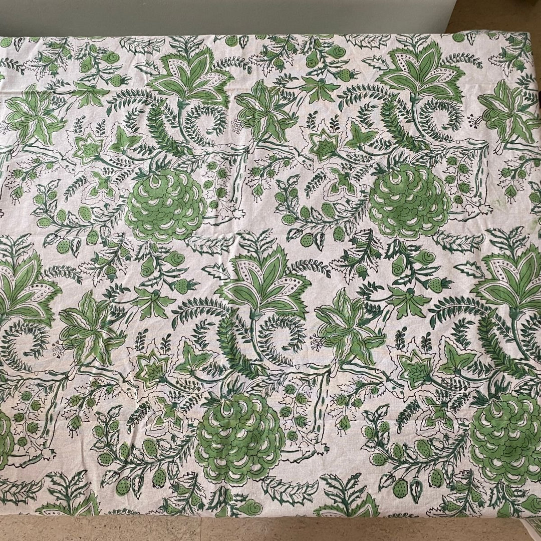 Vamika 6 Seater Dining Table Cover, 100% Cotton, 60" x 90" | SHOBITAM