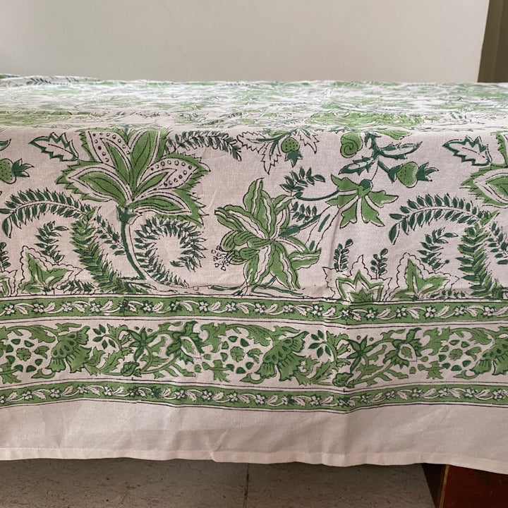 Vamika 6 Seater Dining Table Cover, 100% Cotton, 60" x 90" | SHOBITAM