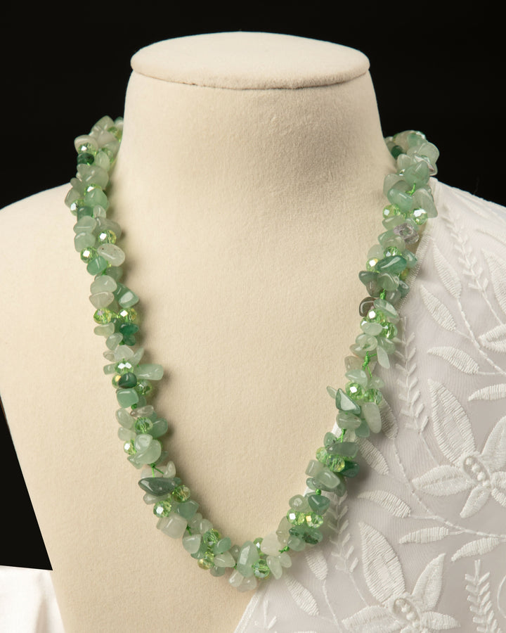 Forest Light: Natural Agate Mala  | SHOBITAM
