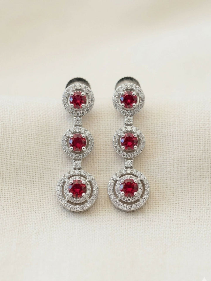 Silver Plated American Diamond Necklace Set | SHOBITAM