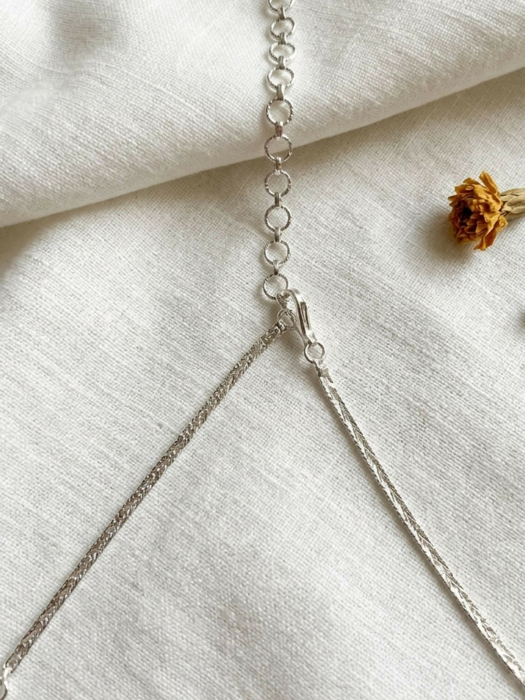 Contemporary Silver Plated American Diamond Necklace Set | SHOBITAM