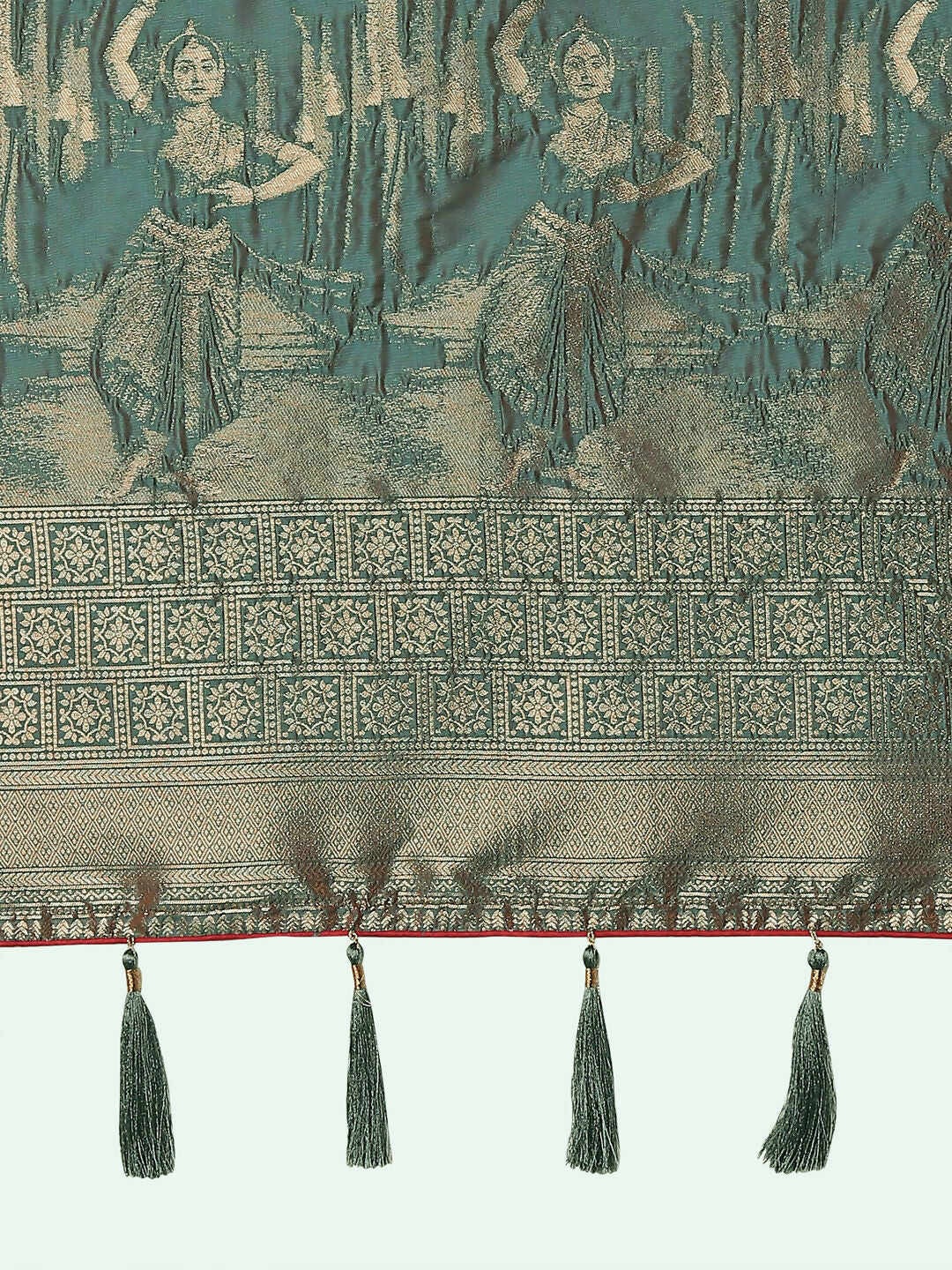Rani Pink Banarasi Semi Silk Saree With Zari Woven Design | SHOBITAM