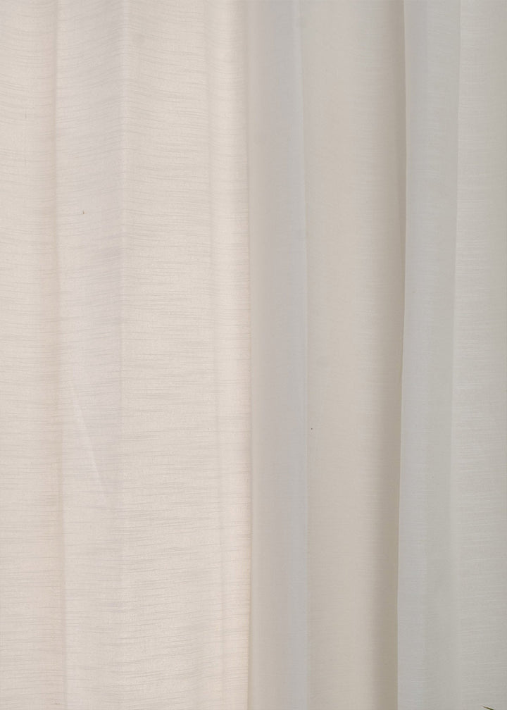 Solid white 100% cotton plain curtain for bedroom - Light Reduction - Single Piece | SHOBITAM