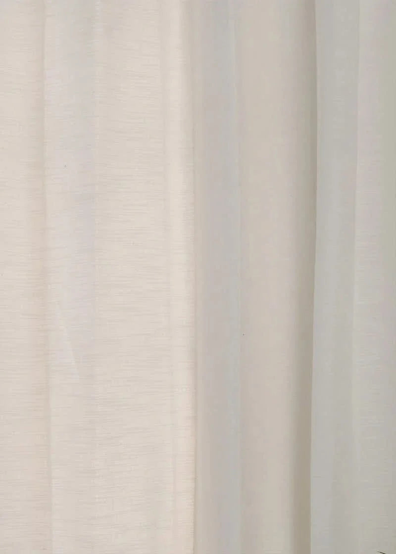 Safed 100% cotton plain curtain - Customizable for size, lining and headers