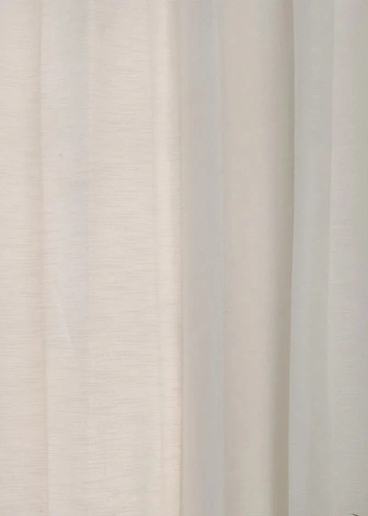 Safed 100% cotton plain curtain - Customizable for size, lining and headers