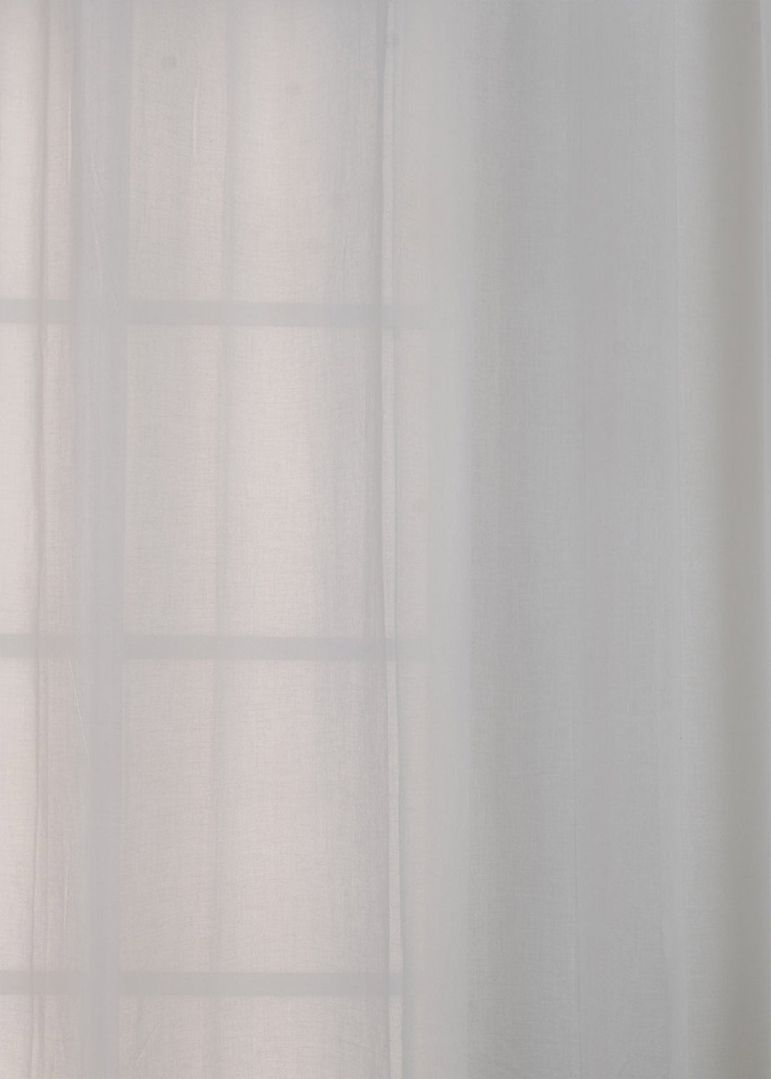 Solid white sheer 100% cotton plain curtain for Living room & bedroom - Light filtering - Single Piece | SHOBITAM