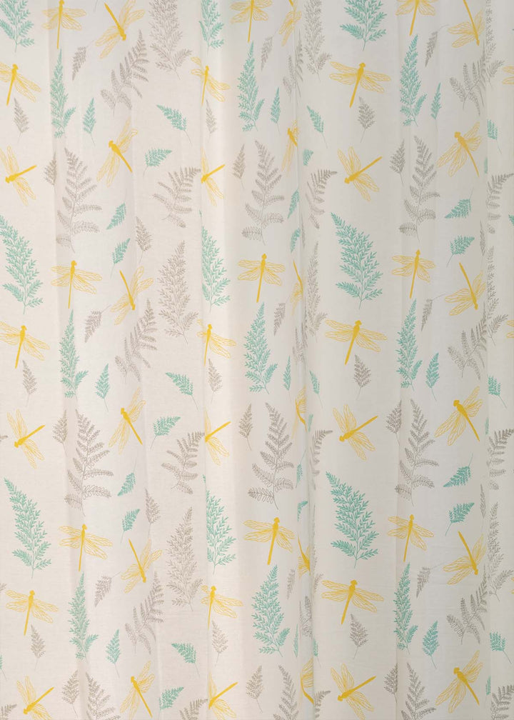 Falling Leaves 100% cotton floral curtain, single panel - Customizable for size, lining and headers