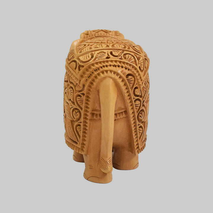 WHITE WOOD SIKAR ELEPHANT 5*6*3 | SHOBITAM