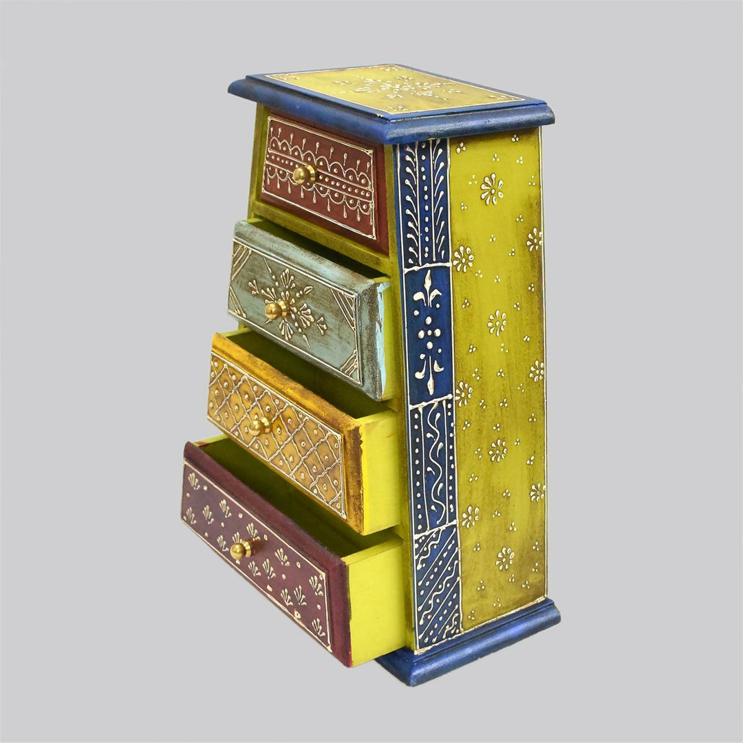 WOODEN PAINTED 4 DRAWER 12*9*5 | SHOBITAM