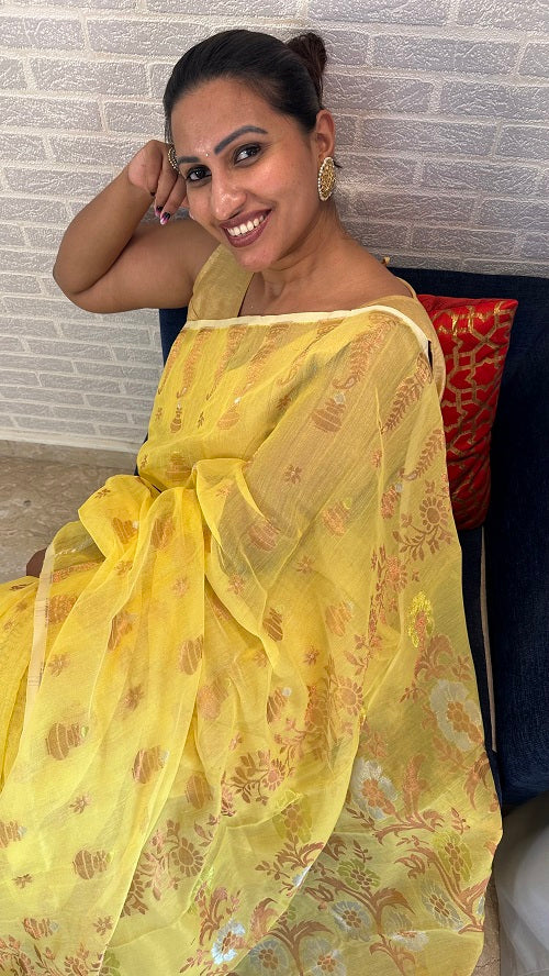 Sunshine Smile - Cotton Saree | SHOBITAM