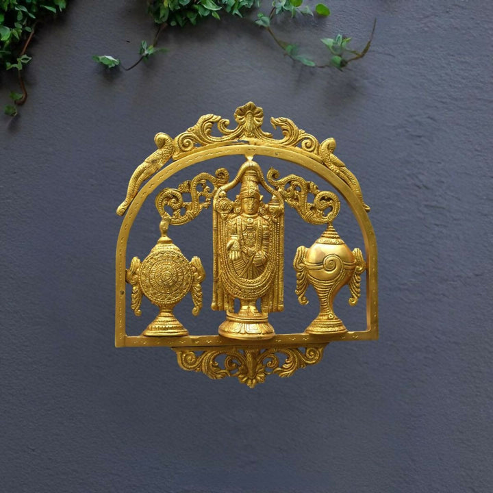 BRASS BALAJI WALL HANGING IDOL 13*12*2 | SHOBITAM