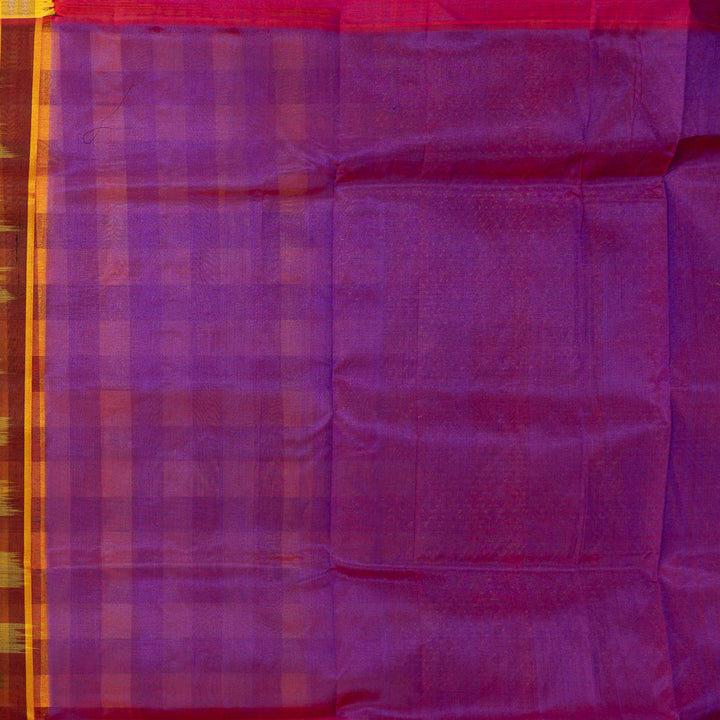 Yellow Black Kattam Kanchi Silk Cotton Saree Karpagam | SHOBITAM