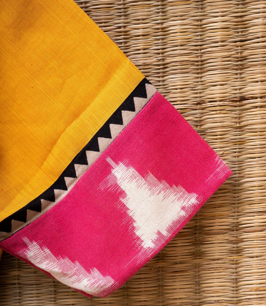 Yellow Kanchi Cotton Ikkat Blouse Midas Love | SHOBITAM