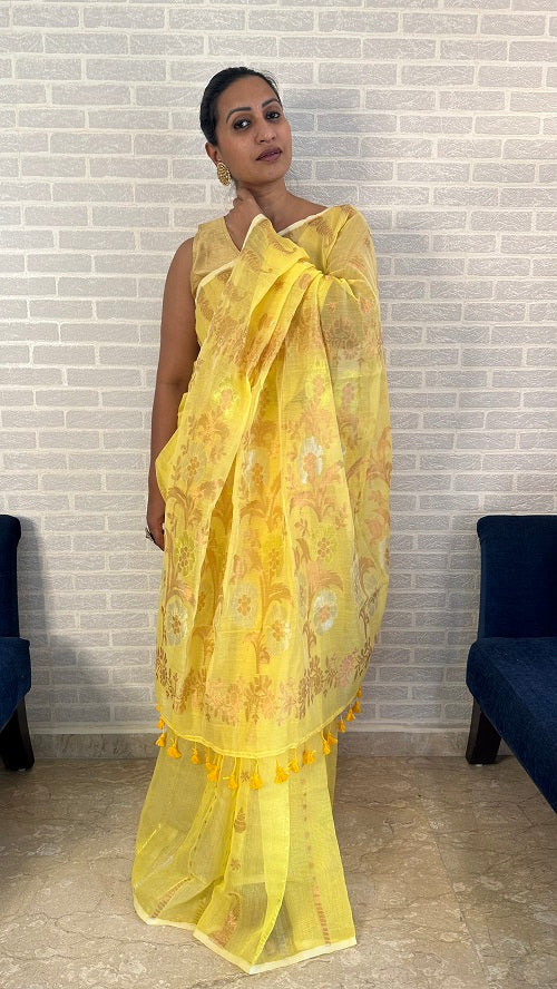 Sunshine Smile - Cotton Saree | SHOBITAM