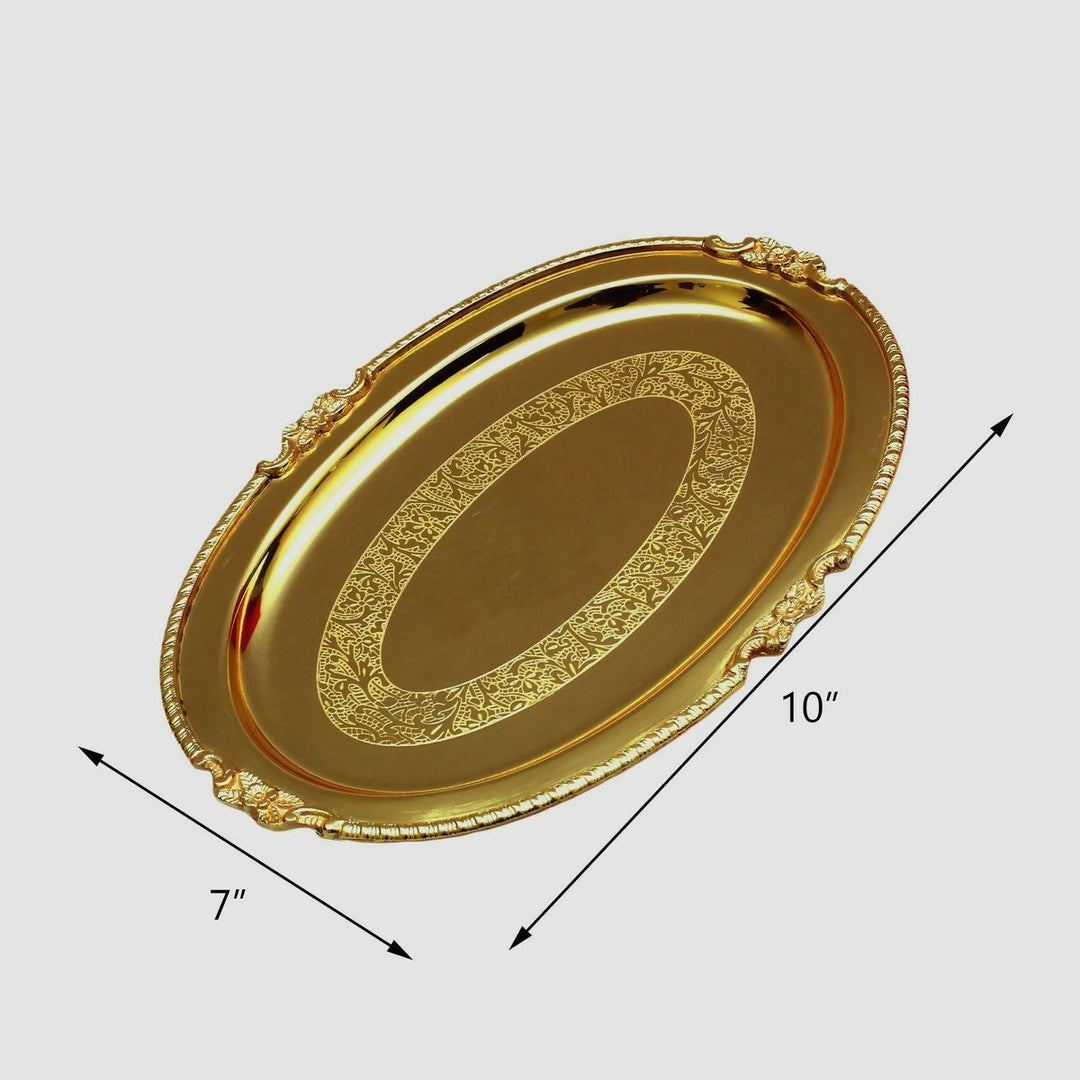 GOLD PLATED BRASS TRAY 1*10*7 | SHOBITAM