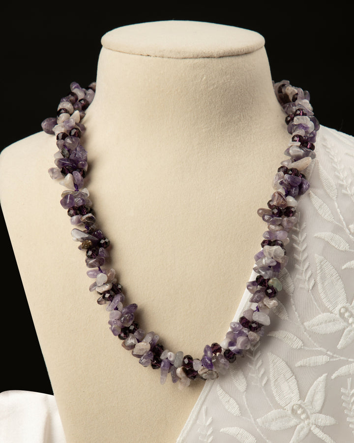 Lavender – Natural Amethyst & Crystal Mala | SHOBITAM