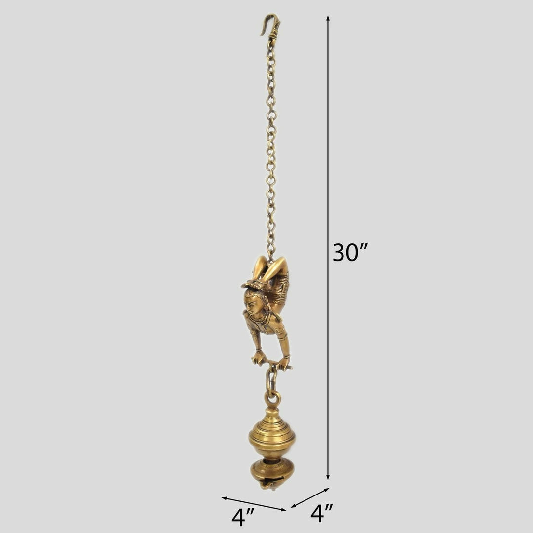 Unique Design Brass Indian Tribal Acrobat and Hanging Lamp | SHOBITAM