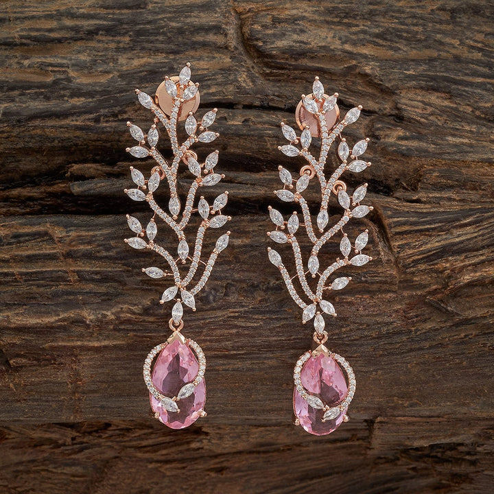 Tree Design Party Wear Zircon Earrings