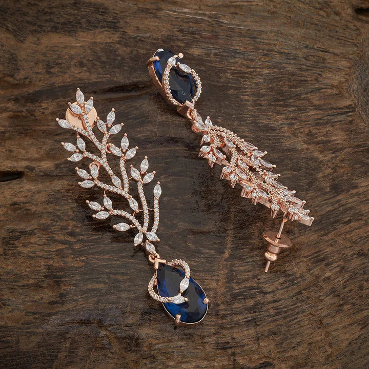 Tree Design Party Wear Zircon Earrings