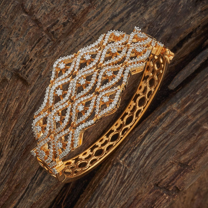 Rhodium-Gold Polished CZ Stones Adjustable kadaa - Single Piece