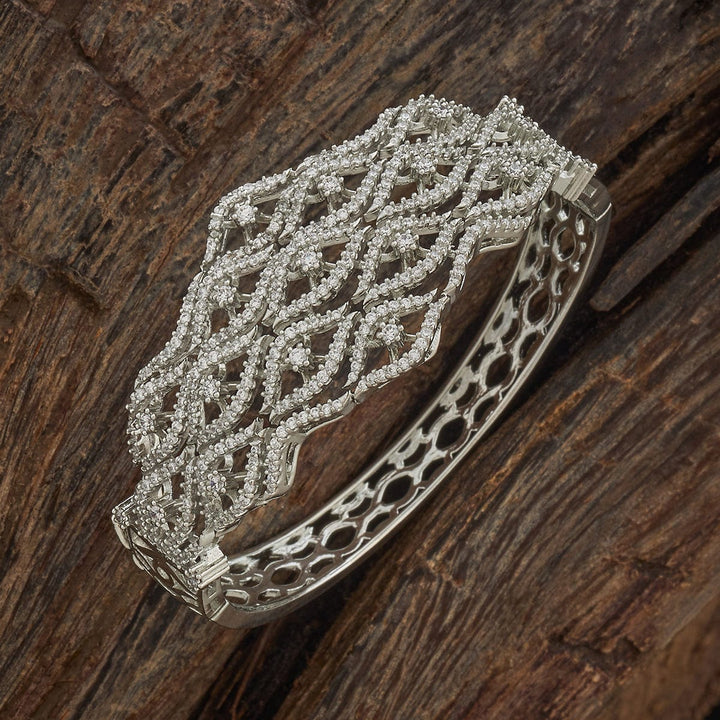 White CZ Adjustable kadaa - Single Piece