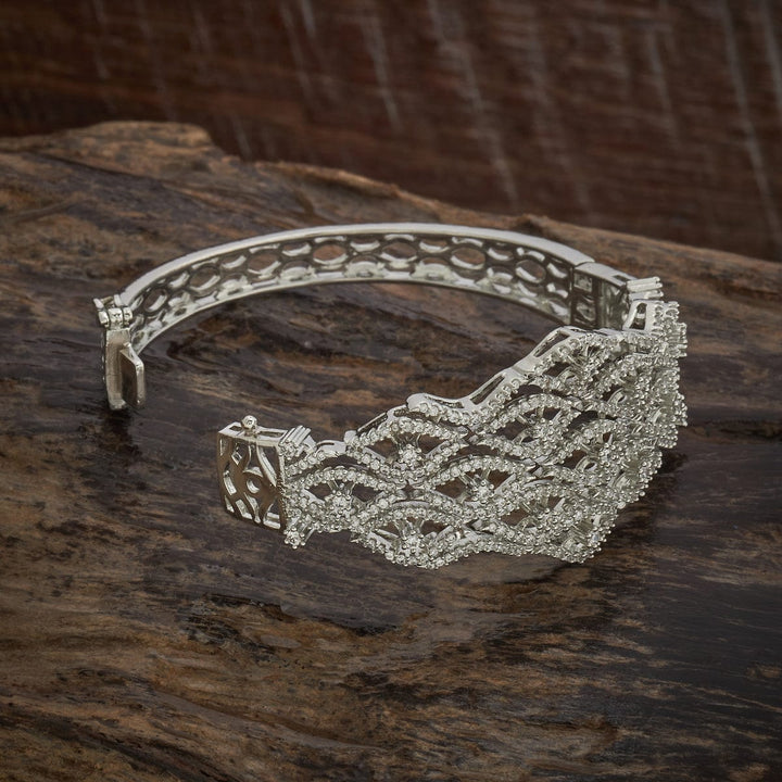White CZ Adjustable kadaa - Single Piece