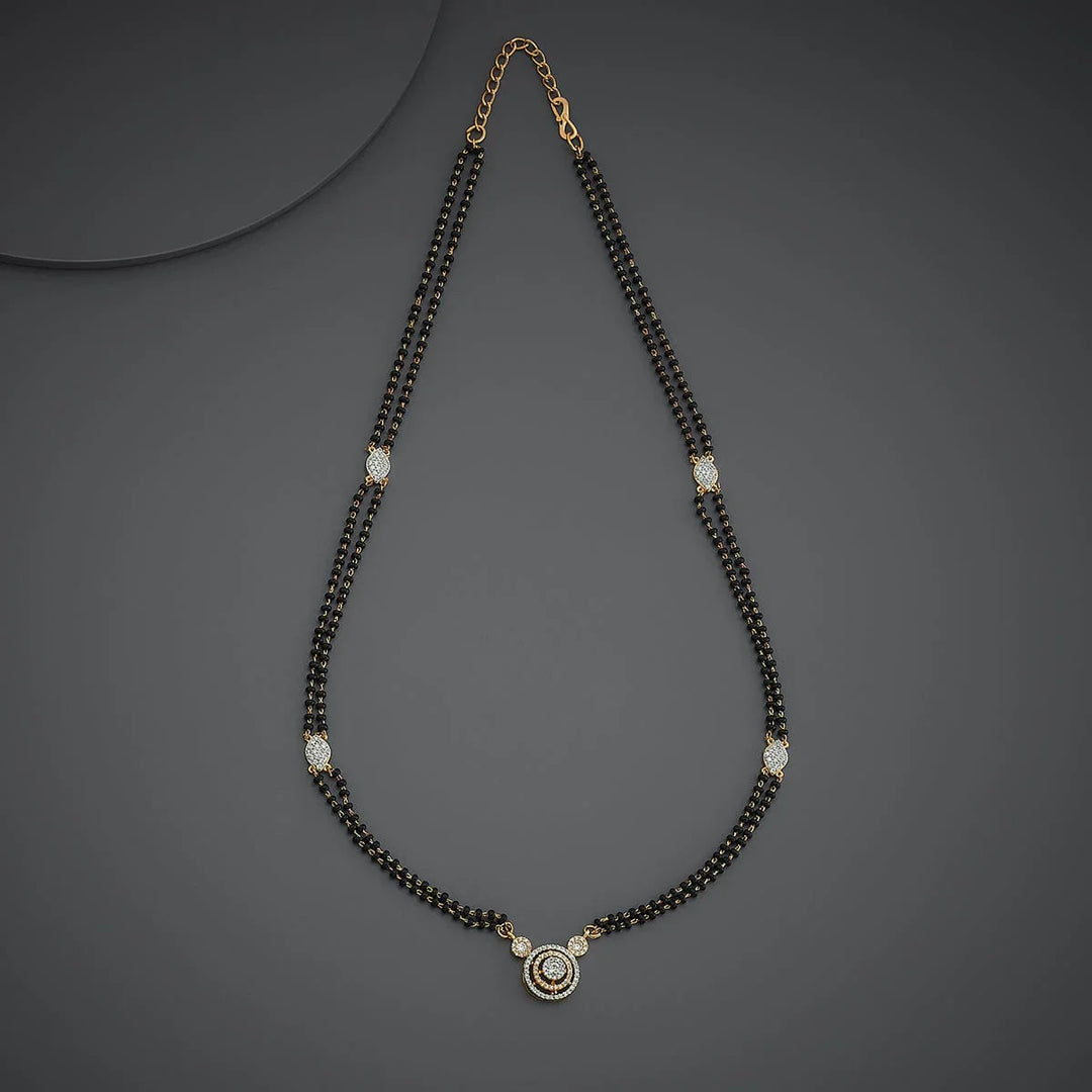 Stylish Double-Strand Mangalsutra with CZ Stone Details